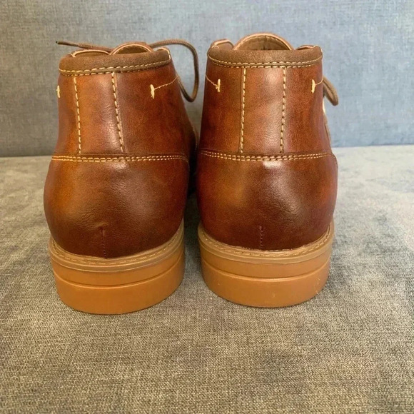 Men’s Madden NYC Brown Faux Leather Lace Up Adam Dress Up Chukka Boot Size 9.5 - Picture 5 of 10